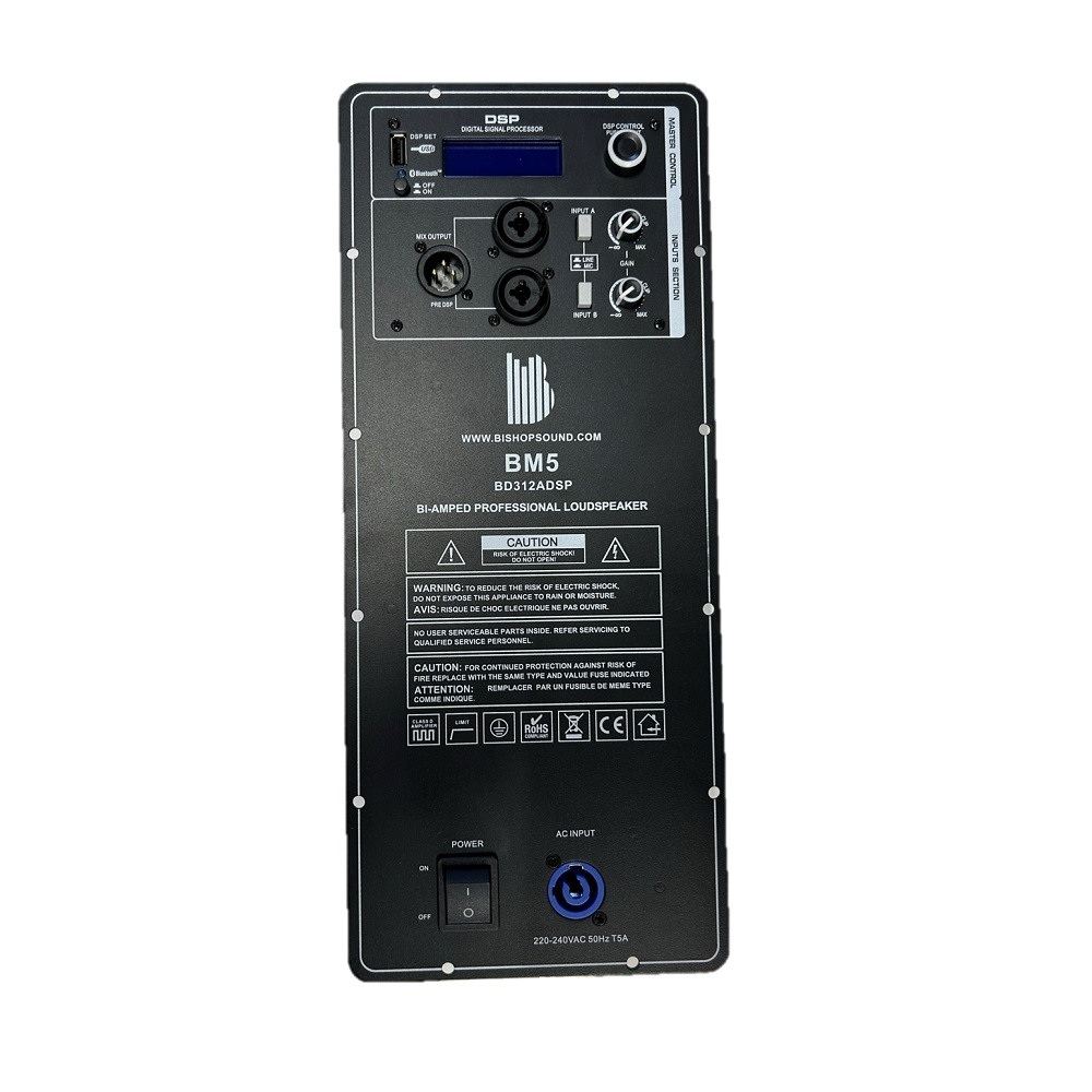 Power Module - Class D - Triple 12" bi-amped 2 way with full DSP and Bluetooth